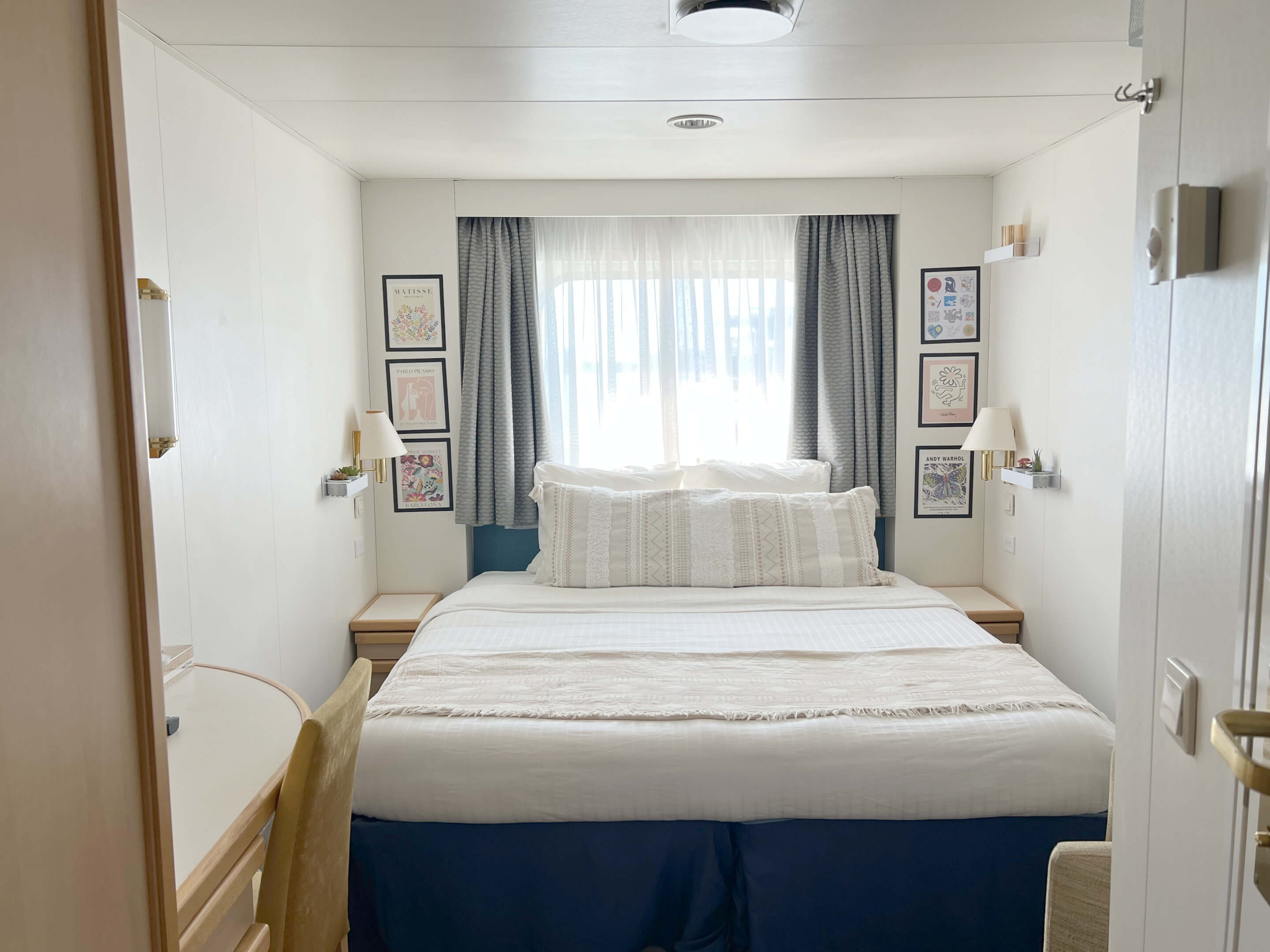 Looking into the cabin