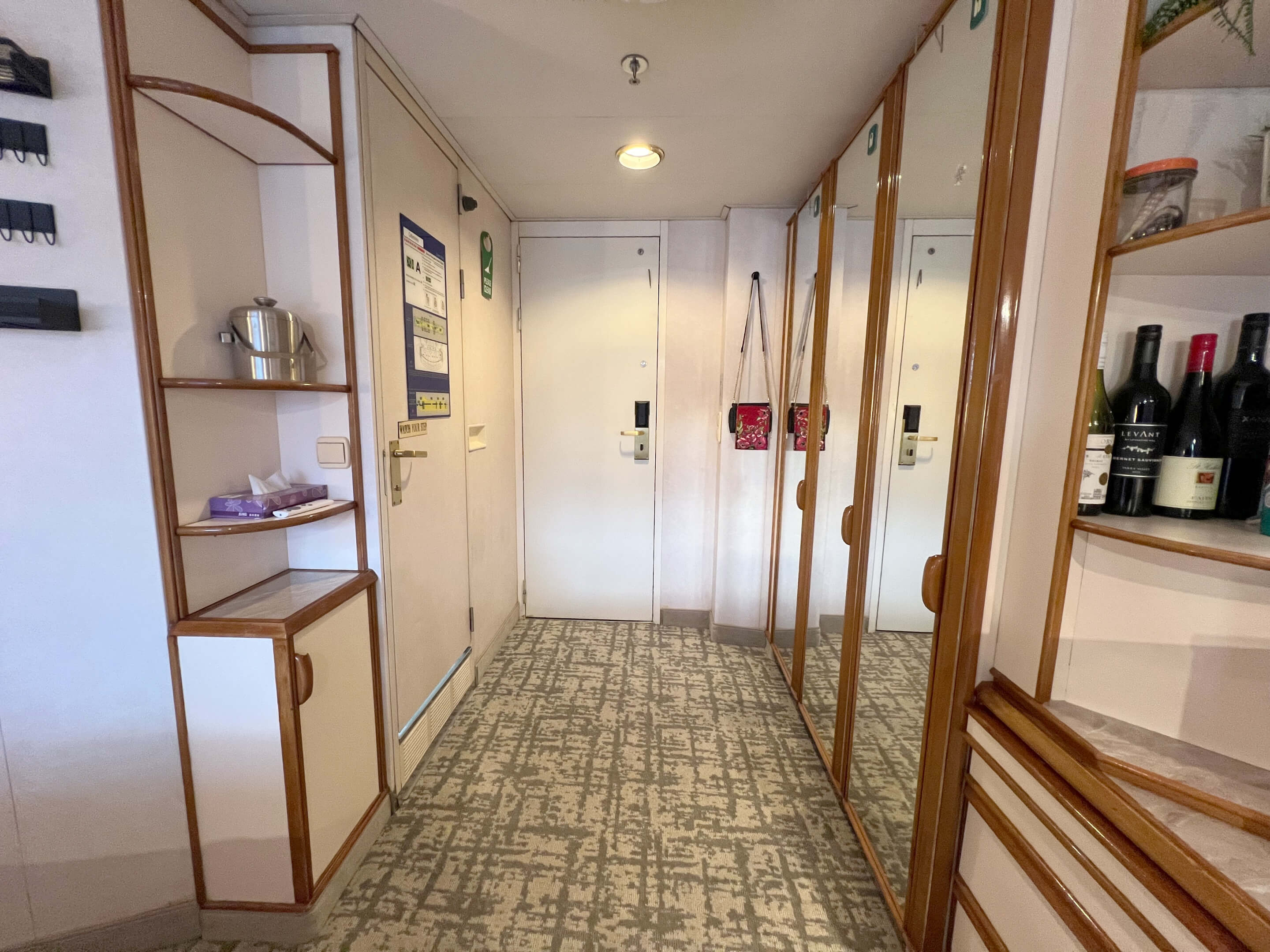 Toward door